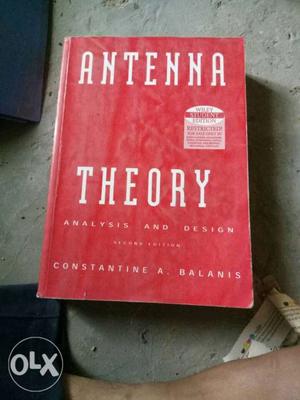 Antenna Theory By Constantine A. Balanis Book