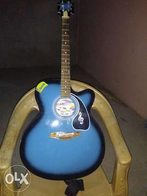 Blue-burst Venetian Acoustic Guitar