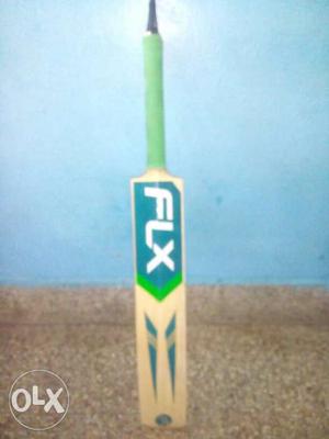 Brown, Cyan, And Green FLX Cricket Bat