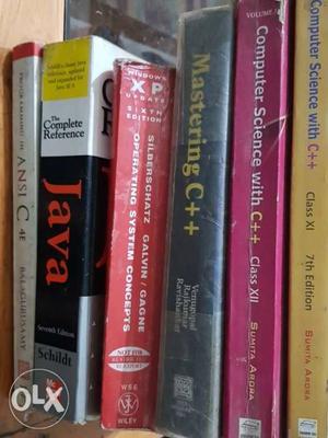 C, C++(3 books), Operating System, Java books for
