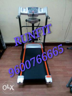Fitness equipment, Black And Gray Treadmill 