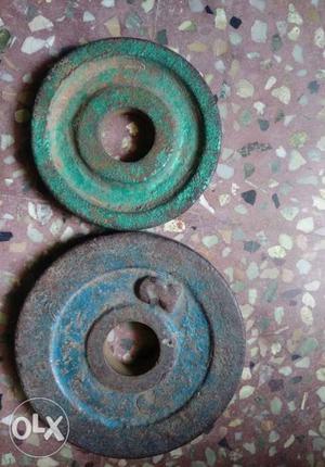 Green And Blue Weight Plates