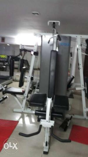 Grey And White Exercise Equipment