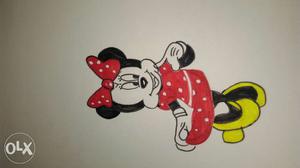 Minnie Mouse Sketch drawing all typ peinting