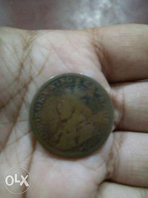 One quarter anna  years real coin