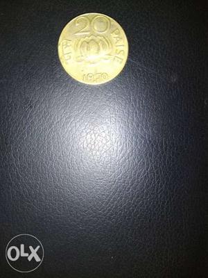 Original 's 20 Paise coin in great condition