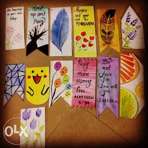 Painted Bookmarks with lamination