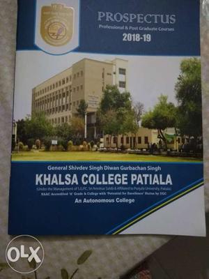 Prospectus unused PG courses Khalsa college