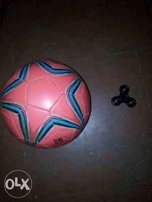 Red And Blue Soccer Ball