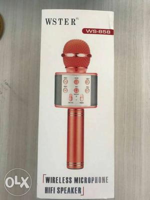 Red And Gray Wster Wireless Microphone Box