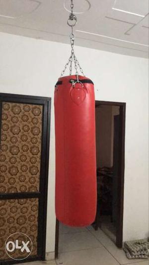 Red Leather Heavy Bag 4 months old in good condition
