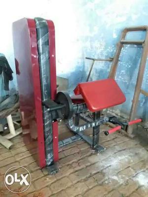 Red black gym equipment available