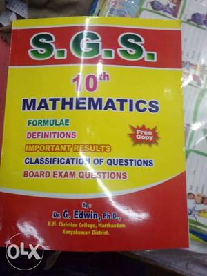 S.G.S Mathematics 10th Edition Book
