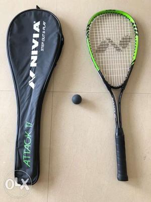 Squash Racquet + Ball + Case