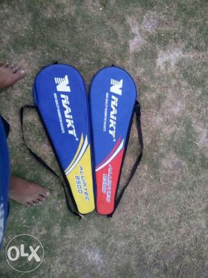 Two Blue Naiky Tennis Racket Cases