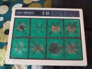 White And Green Roland SPD-11 Drum Pad