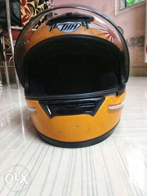 Yellow And Black Full-face Helmet