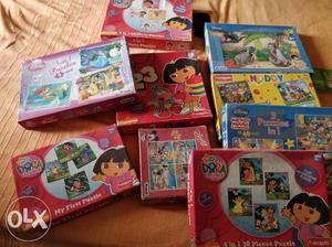 Zigsaw puzzles, all pieces intact, age group 3-8