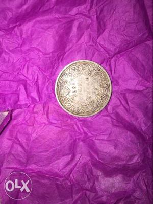  queen victoria silver one rupee coin