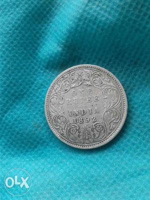  victoria one rupee coin