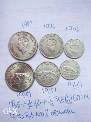 6 Coin British india  sat