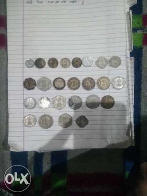 All type coin 3paise se lekr 50paise tk or doller