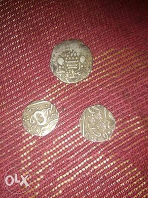 Antique silver 3 coins