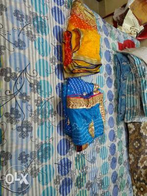 Bandhani silk fancy dress material.set of two at