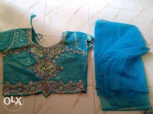 Blue color ghagra Dress