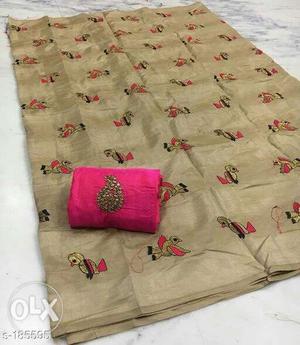 Brown And Pink Textiles