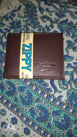 Brown Zippy Leather Bifold Wallet