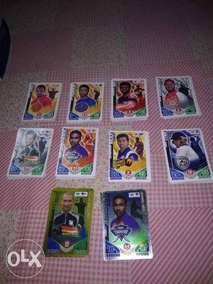 Cricket attax Cards, gold and silver card