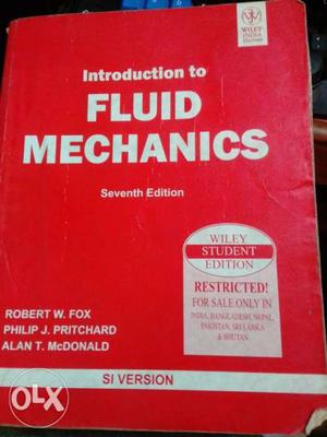 Fox and Mcdonald fluid mechanics. Almost new