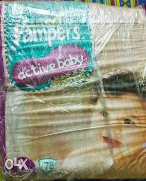 Fresh New pack of Pampers Active Baby Diaper Large 78 pieces