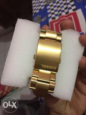 Gold-colored Diesel Wristband