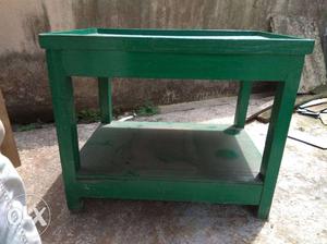 Green Wooden 2-layer Table