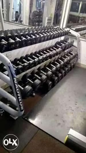 Gym Equipments for sell dumbbells plates rods