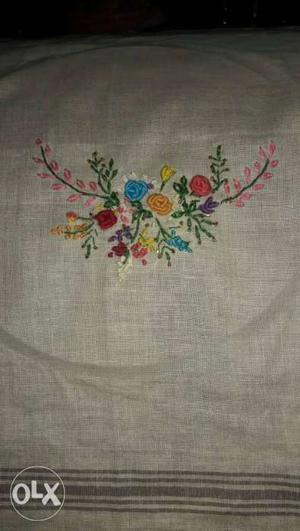 Hand embroidered towel