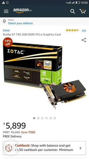 I want a graphic card under rs, if your