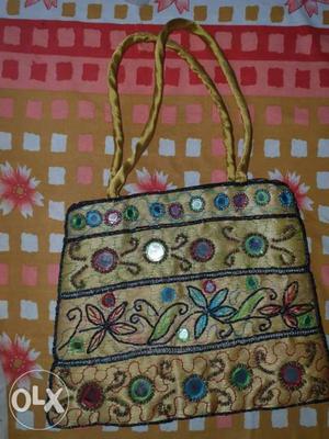 Jaipur mirror work ethnic brand new handbag for