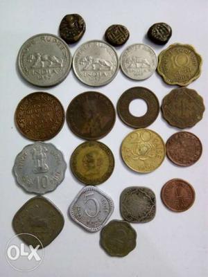 Old Indian Coins, Total 120 coins.
