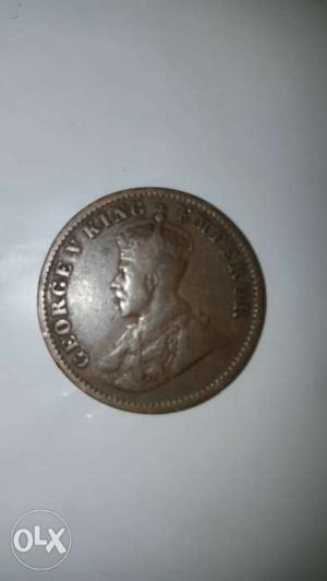 One quarter Anna  king George v coin on sale