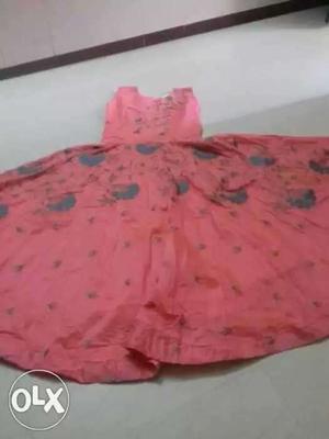 Pink And Black Floral Print dress
