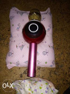 Pink And Black Portable Karaoke Microphone
