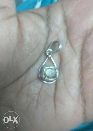 Real pitambri/pukhraj stone 6.25 ratti in silver
