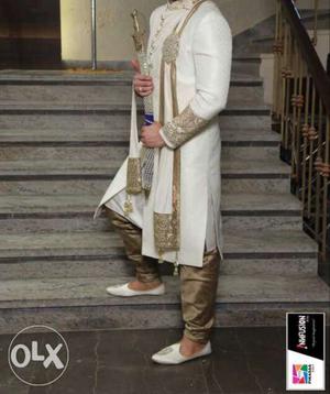 Sherwani Only one Time used.Used in April 