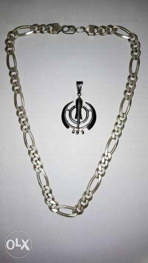 Silver Chain Necklace With Pendant with original bill