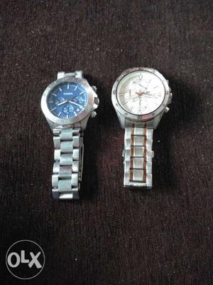 Watches of fossil and edify in neat and good condition
