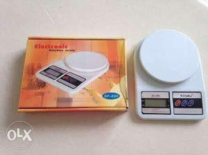 White Electronic Digital Scale With Box