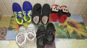 12 size kids shoes 7-9 years and 8 size kids sleepers 6-8